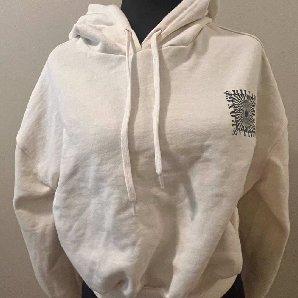 Billabong White Hoodie with Black Graphic